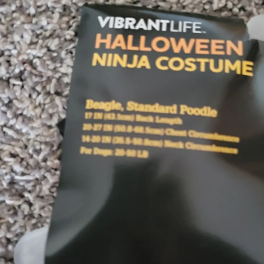 Vibrant Life Red Black Halloween Ninja Dog Costume Size Medium NWT
